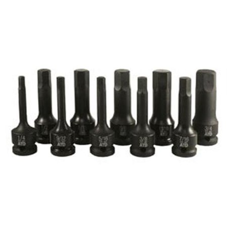 ATD TOOLS ATD Tools ATD-4625 10 Pc. 0.5 In. Drive Sae Impact Hex Driver Set ATD-4625